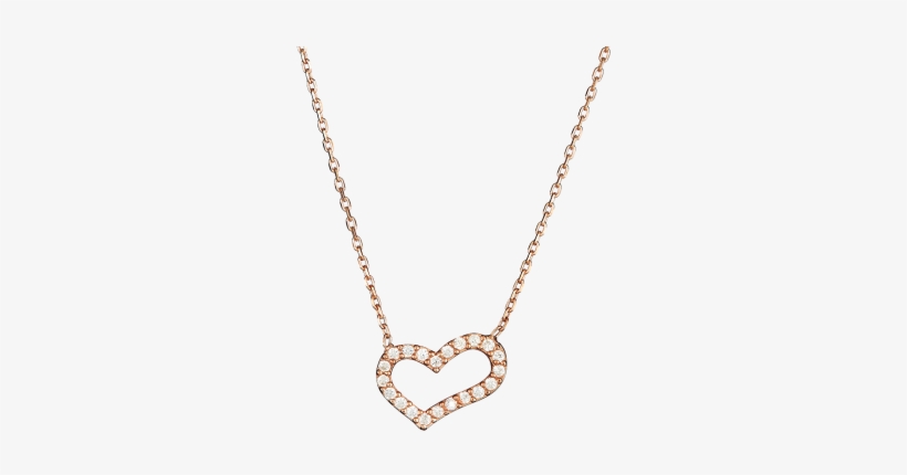 Fancy Heart Necklace Rose Tone - Kendra Scott Necklace Multi Color Drusy, transparent png download