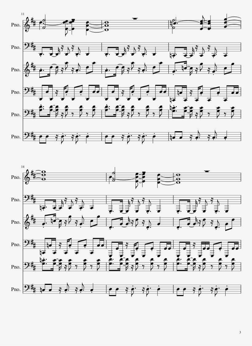 Lg-123700468 Sheet Music 3 Of 17 Pages - Sonic Lost World Theme Song Piano Sheet Music Easy, transparent png download