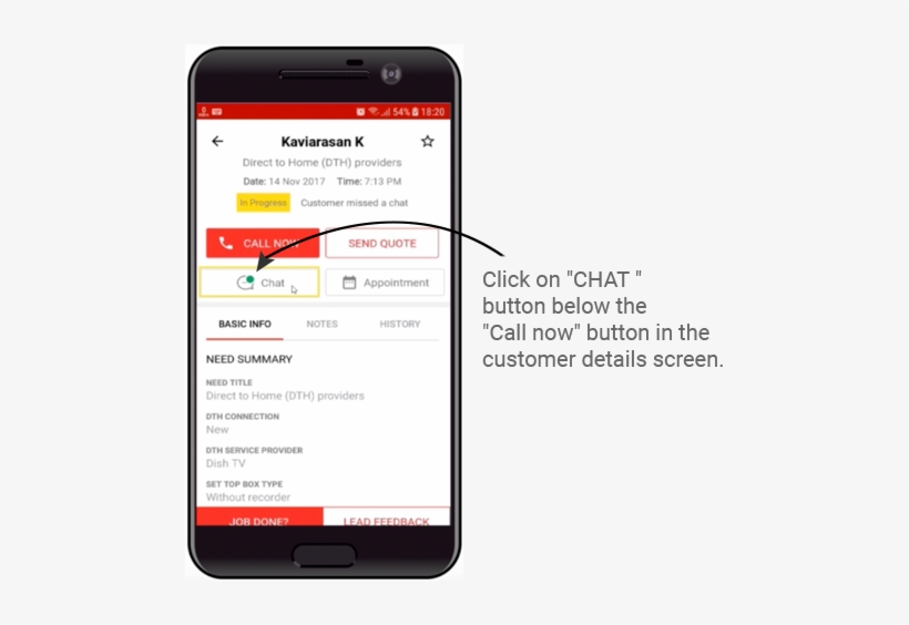 To Chat With A Customer, Go To Leads Dashboard Page - Iphone, transparent png download