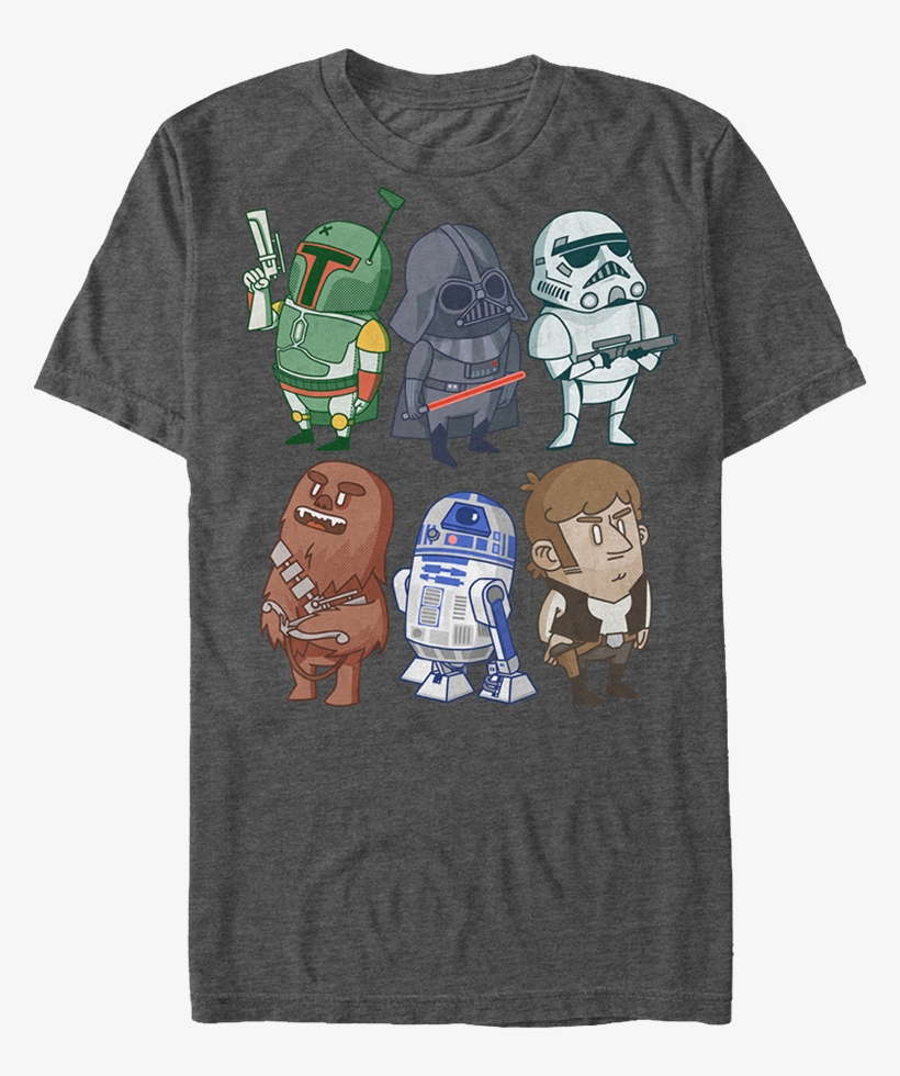 T-shirt-star-wars-toony-group, transparent png download