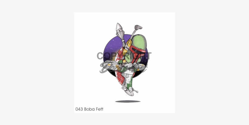 043 Star Wars Boba Fett - Graphic Design, transparent png download