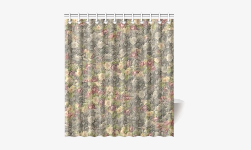 Vintage Gothic Rose Shower Curtain - Patchwork, transparent png download