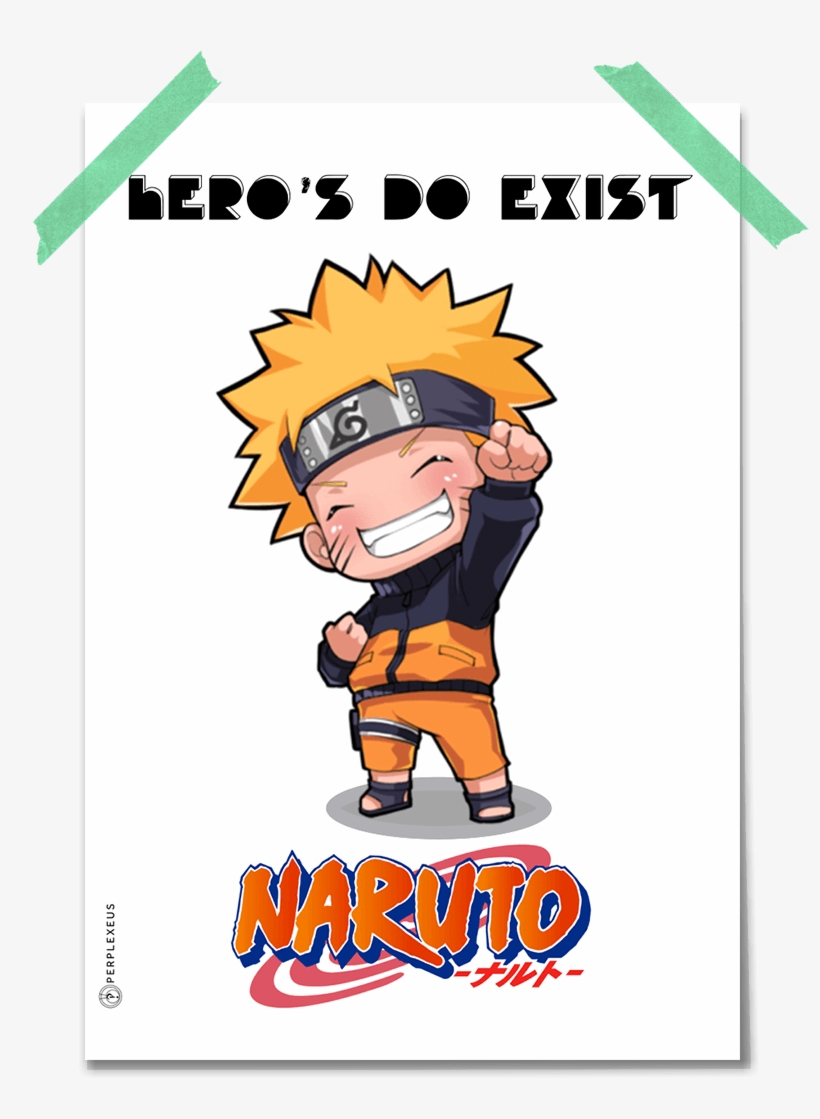 Naruto Heroes Do Exist Chibi Character Sketch Style - Naruto Chibi Png, transparent png download