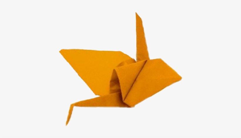 Paper Crane Origami Orange Craft - Paper Crane, transparent png download