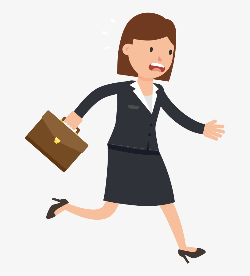 Open - Running Woman Cartoon Png, transparent png download
