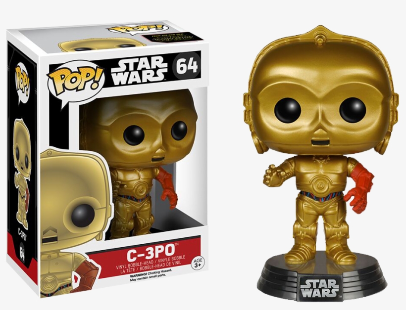 The Force Awakens C-3po Pop Vinyl Figure - Funko Pop Star Wars C3po, transparent png download