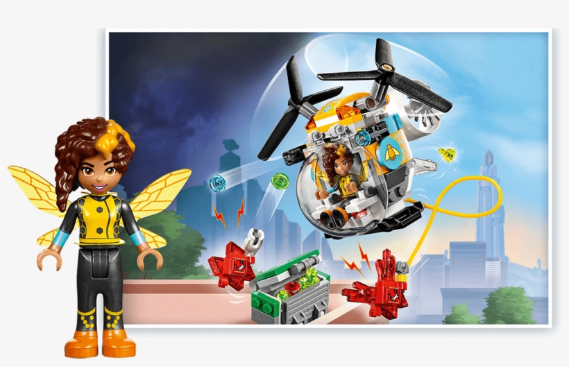 Npx3dxx - Lego Dc Super Hero Girls 41234 Bumblebee Helicopter, transparent png download