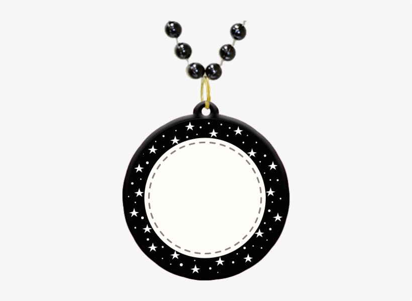 Custom Mardi Gras Bead Medallion With A Black Starry - Bachelorette Background, transparent png download