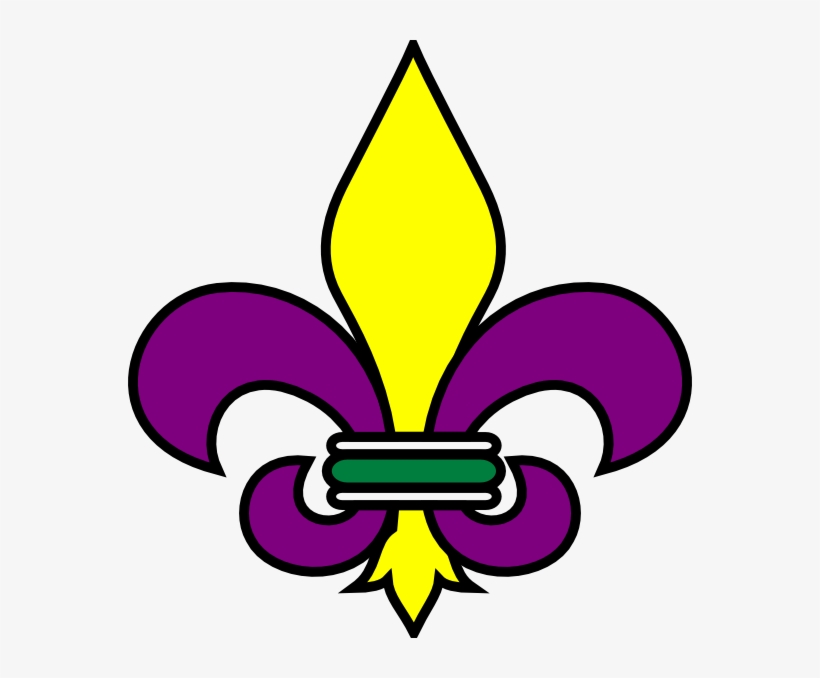 Fleur De Lis Mardi Gra Clip Art At Clker Com Vector - Mardi Gras Clip Art, transparent png download