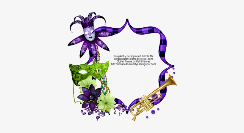 Mardi Gras Border Png For Kids - Cluster Mardi Gras En Png, transparent png download