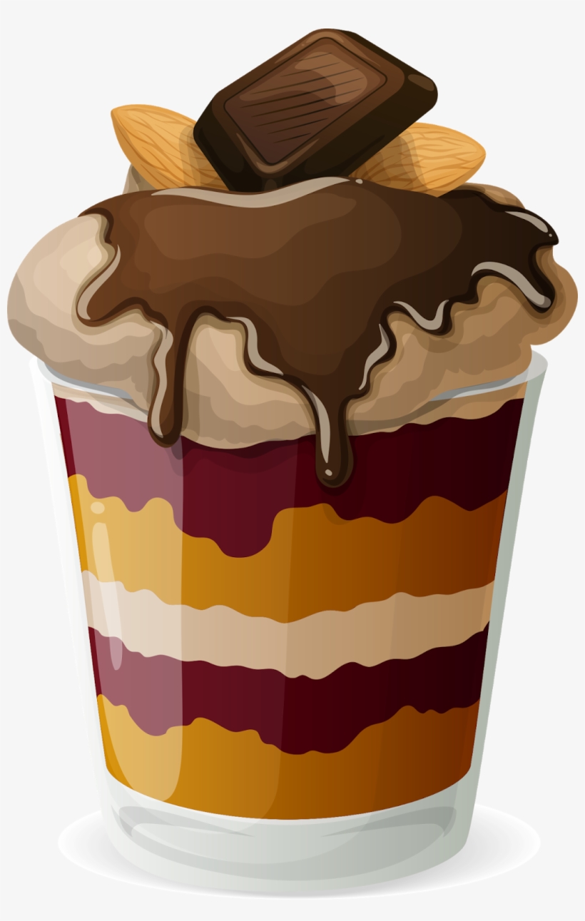 Ice Cream Vector, Ice Cream Glass, Ice Cream Glass - Мороженое В Чашке Png, transparent png download