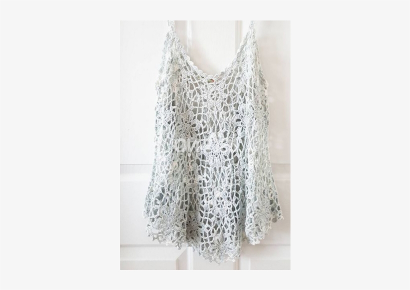 White Doily Crochet Top, transparent png download