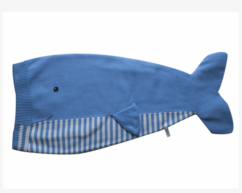 Zubels Sweater Whale Tail Blanket 100% Cotton Ages - Shark, transparent png download