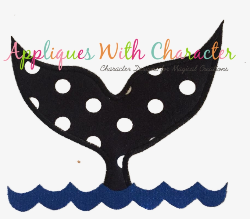 Ocean Whale Tail Applique Design - Clip Art, transparent png download