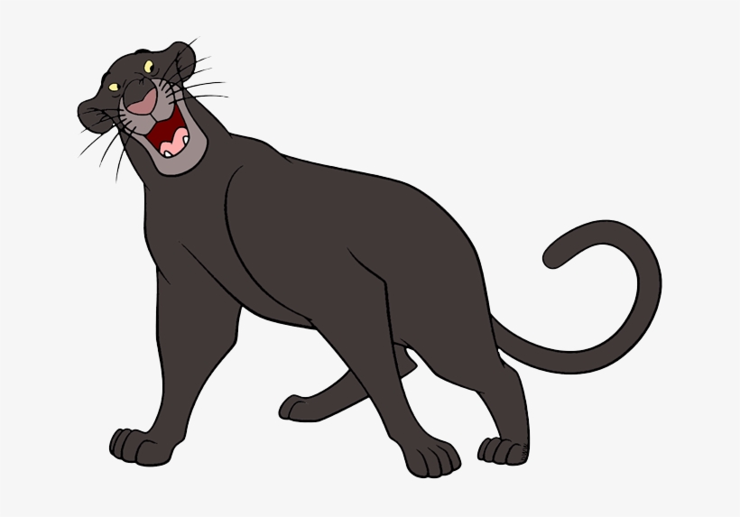 Jungle Book Clipart Black And White - Libro De La Selva Bagheera, transparent png download