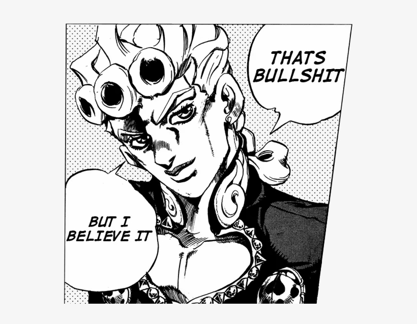 Giorno Giovanna Says What He Thi - That's Bullshit But I Believe, transparent png download