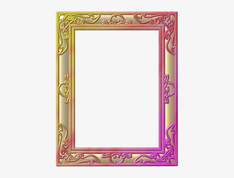 Picture Frame Leaves Stainedglass 03 - Deviantart, transparent png download