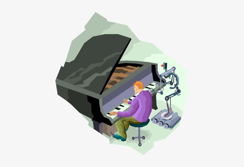 Man Playing Piano And Robot Royalty Free Vector Clip - Artificial Intelligence, transparent png download
