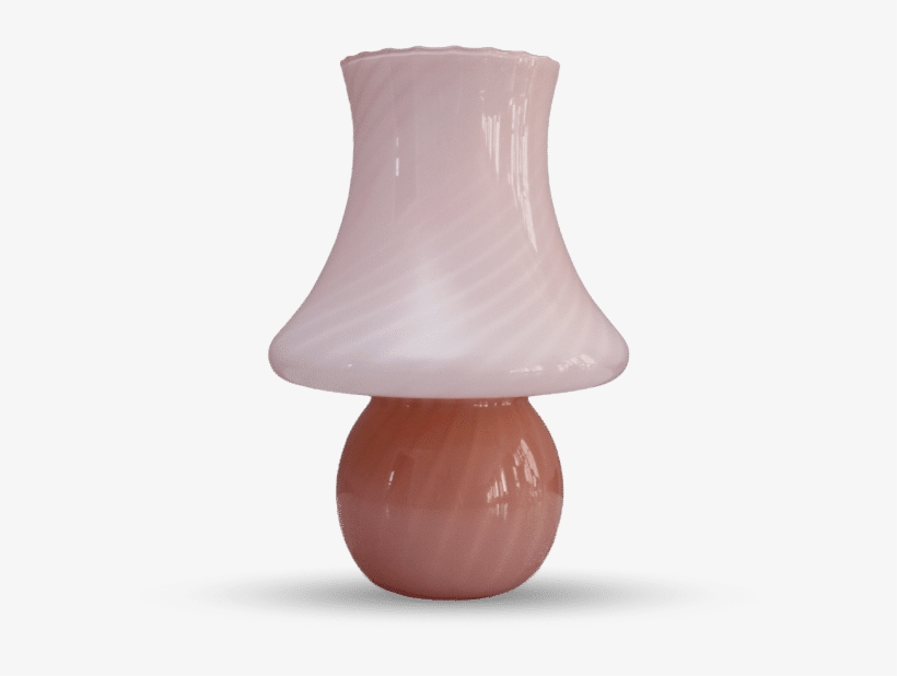 Mushroom Table Lamp In Pink Swirl - Lampshade, transparent png download