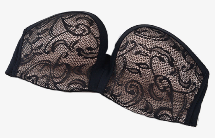 Non-slip Strapless Lace Bra - Bra, transparent png download