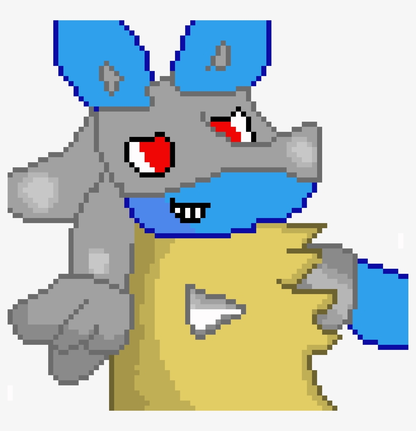 Clip Arts Related To - Lucario Pokemon Pixel Art, transparent png download