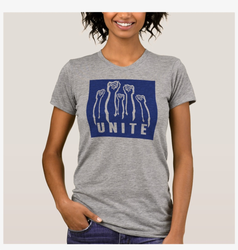 Unite Blue Fists - Zazzle Jamaika T-shirt, transparent png download