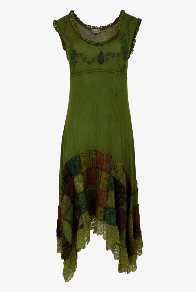 Star Flare Green Dress - Day Dress, transparent png download