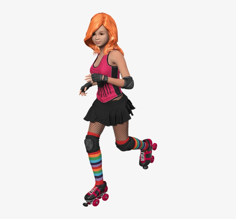 Roller Girl Png, transparent png download