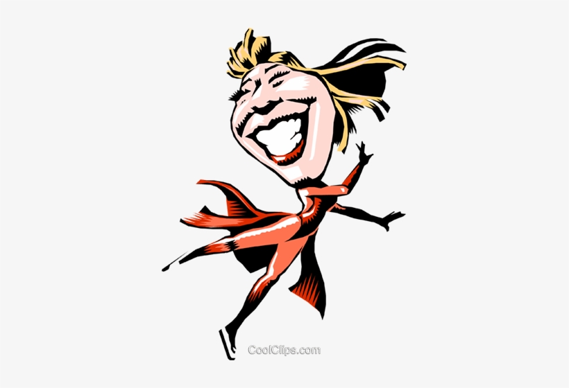 Cartoon Figure Skater Royalty Free Vector Clip Art - Super Woman, transparent png download