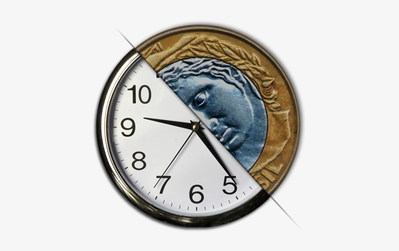 Sobre Tempo E Dinheiro - Moeda De 1 Real, transparent png download