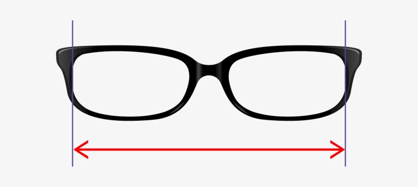 Ltl Frame Width For Glasses - Total Frame Width Glasses, transparent png download