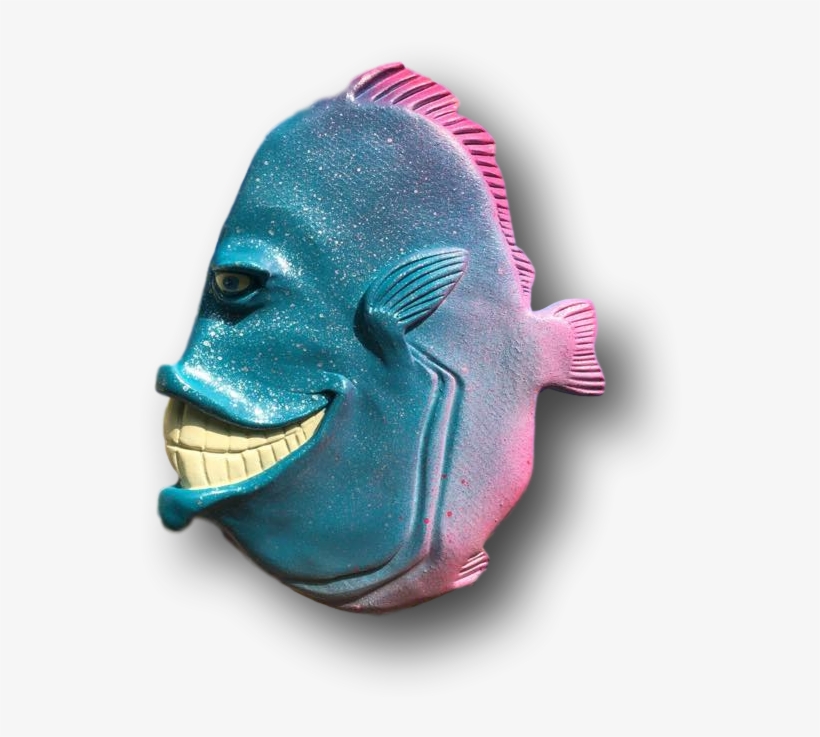 Blue Glitter Laughing Larry Fish Art - Art, transparent png download