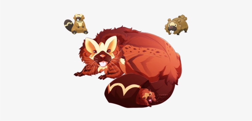 Bibarel And Bidoof- Flat Tailed Fuzzballs By Blueharuka - Realistic Bibarel, transparent png download