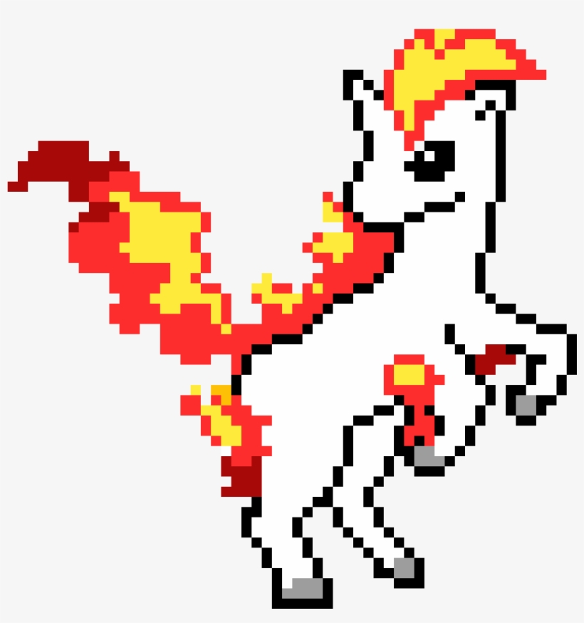 Rapidash I Think - Perler Beads Pokemon Ponyta, transparent png download