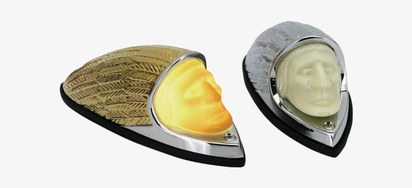 These 8" Long, Die-cast Indian Head Fender Ornaments - Ornament, transparent png download