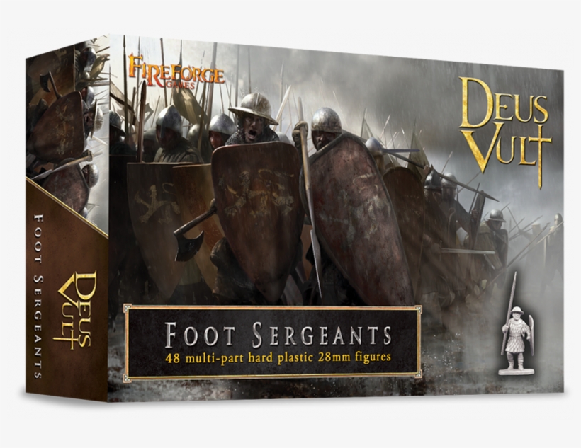 Fireforge Games 28mm Deus Vult Foot Sergeants Kit - Foot Sergeants - 28mm Hard Plastic Figures By Fireforge, transparent png download