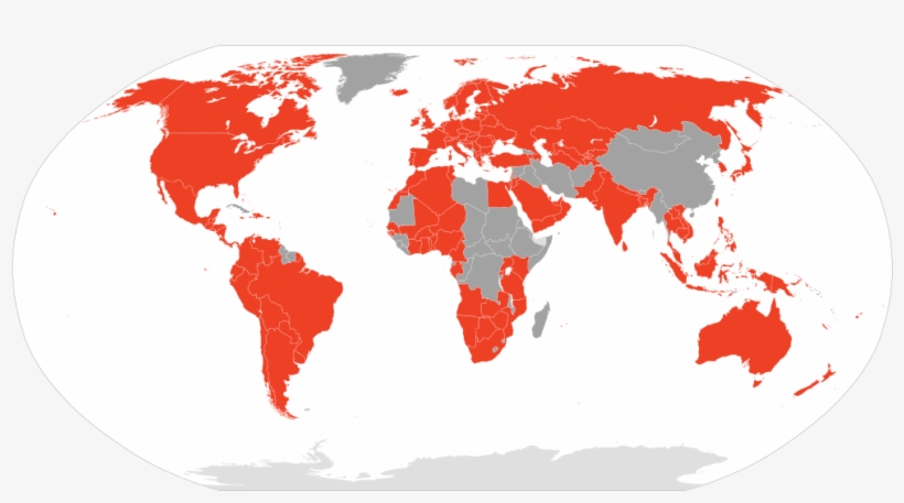 Map Of Global Availability Of Google Play - Countries With Chemical Weapons, transparent png download