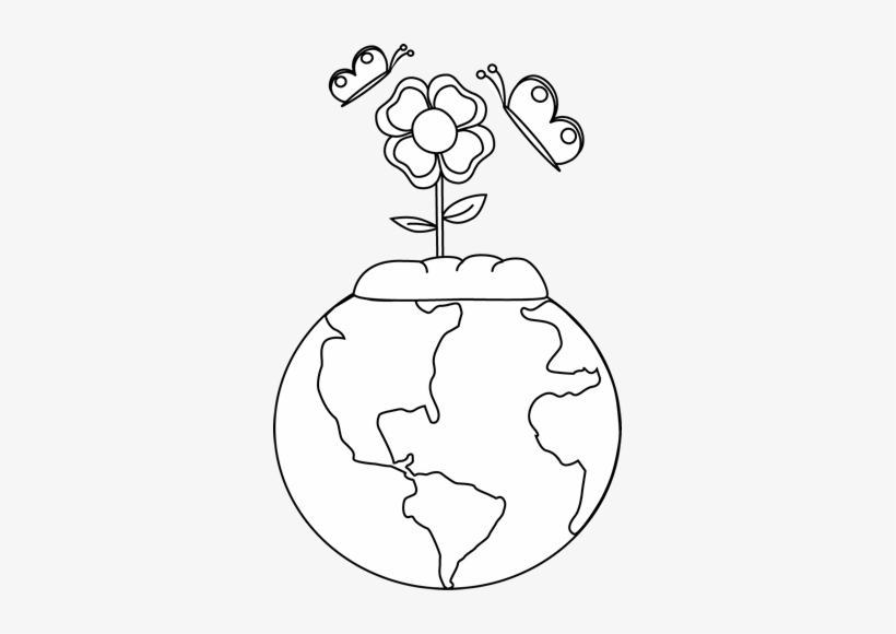 Black And White Earth And Nature Clip Art - Black And White Nature Clip Art, transparent png download