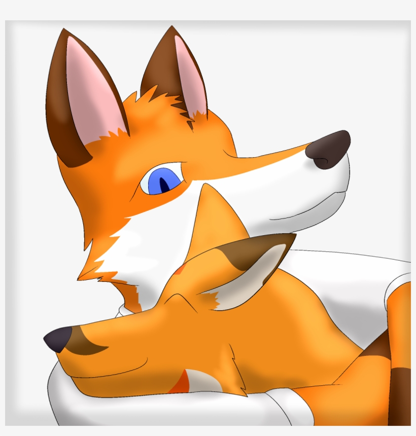 2 Adorable Foxes Hugging - Fox, transparent png download