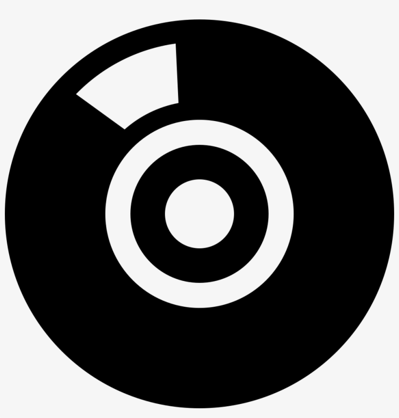 Music Cd Black Circular Shape Comments - Cd Icon Svg, transparent png download