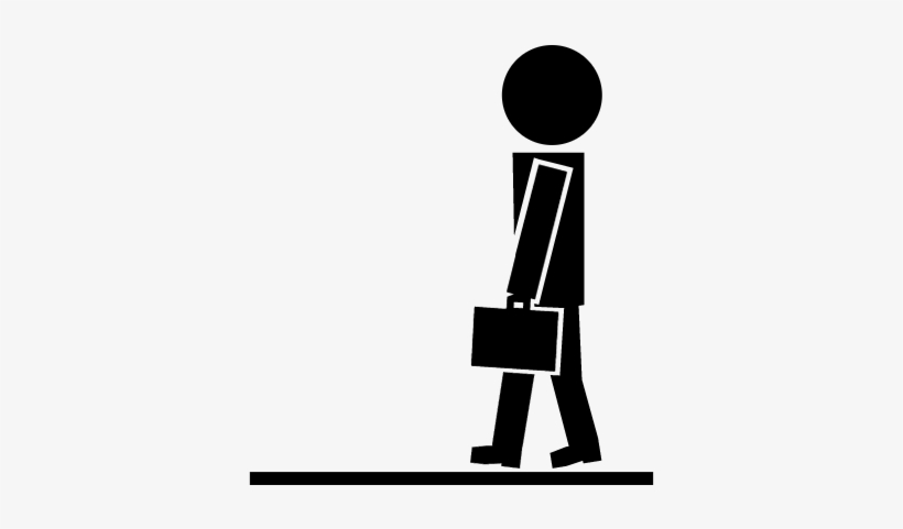Teacher Walking With Briefcase In Hand Vector - Maestro Caminando, transparent png download
