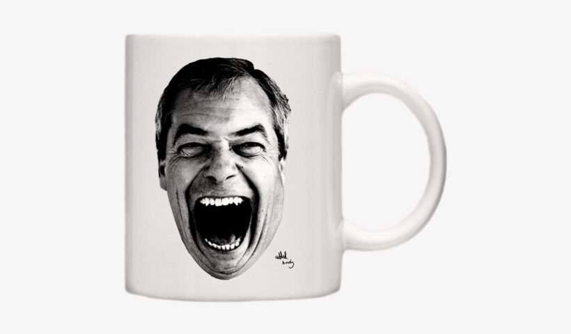 Image Of Grinning Nigel Farage Mug - Mug, transparent png download