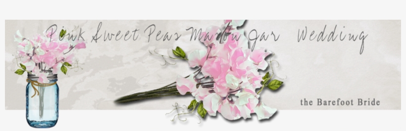 Pink Sweetpeas Mason Jar Collection Header - Sweet Pea, transparent png download