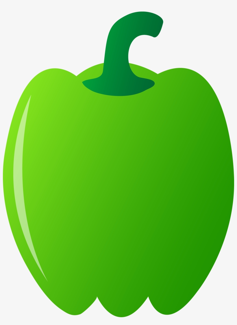 Green Bell Pepper - Perpper Green Cartoon Png, transparent png download