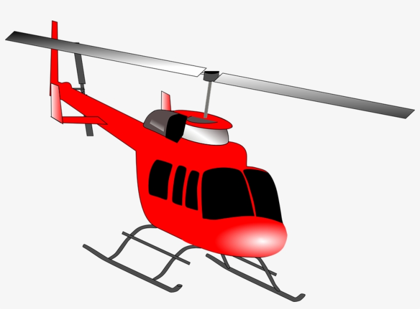 Red Helicopter Png Free Download - Helicopter Clipart, transparent png download