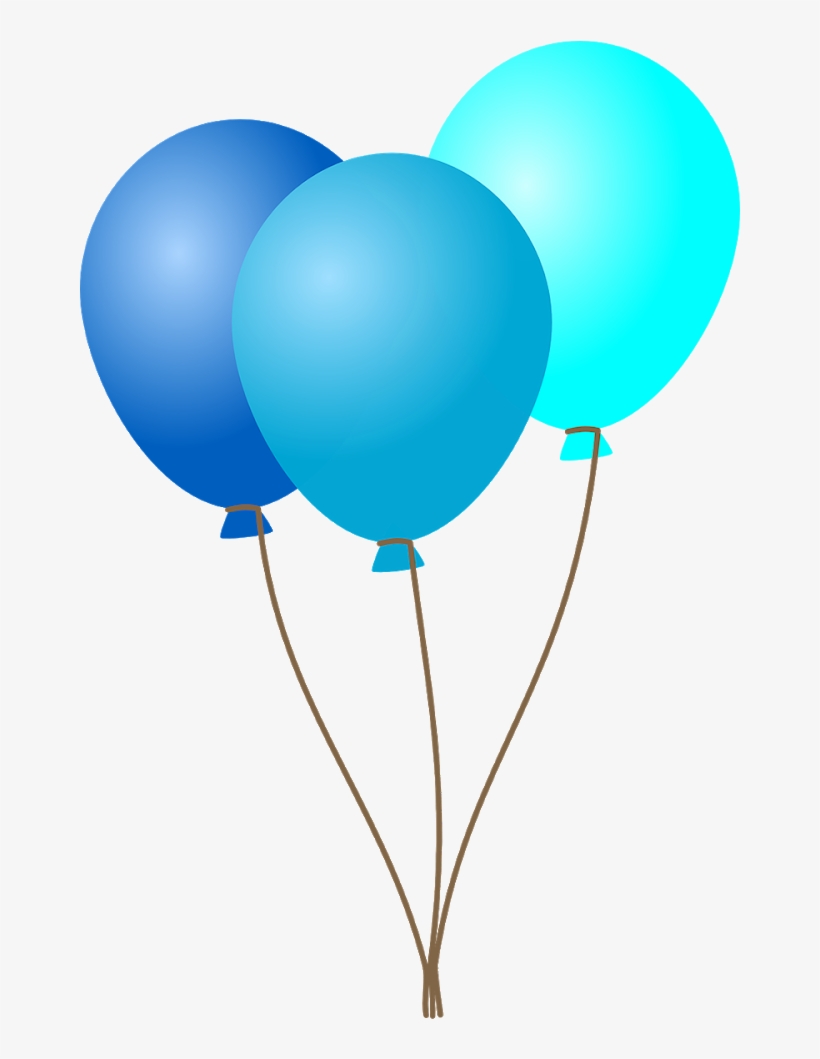 Png - Blue Balloons Clip Art, transparent png download