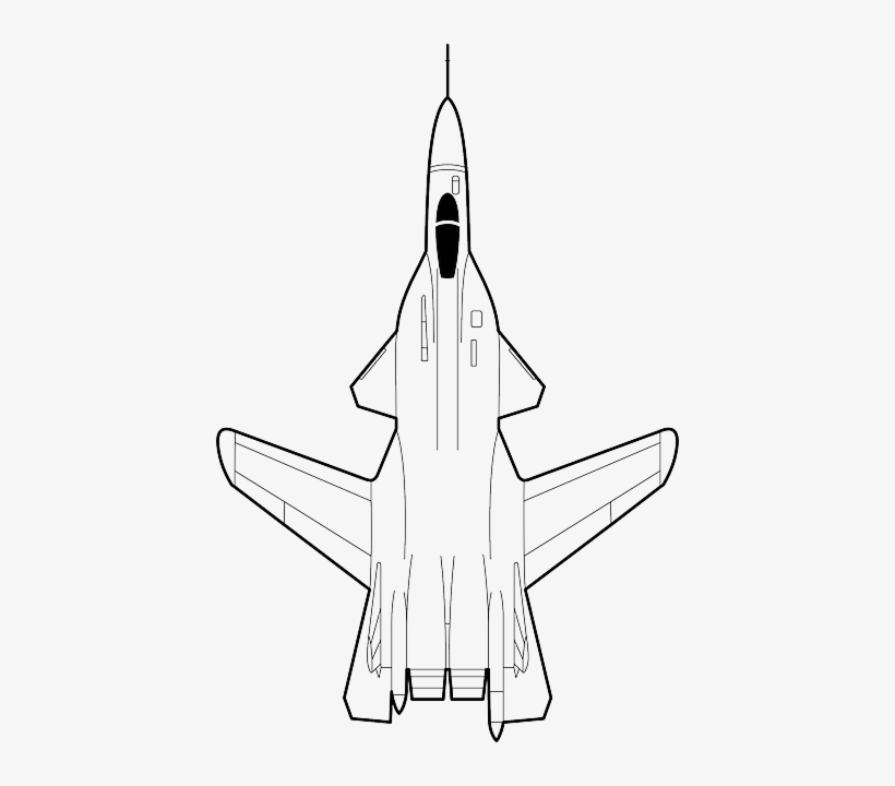 Paper, Outline, Drawing, Sketch, Silhouette, Cartoon - Sukhoi Su 47, transparent png download