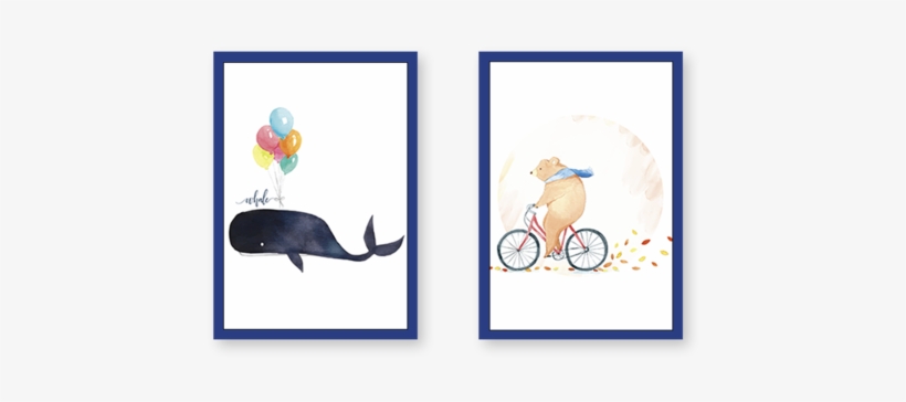 Set Of 2 Frames - Whale, transparent png download