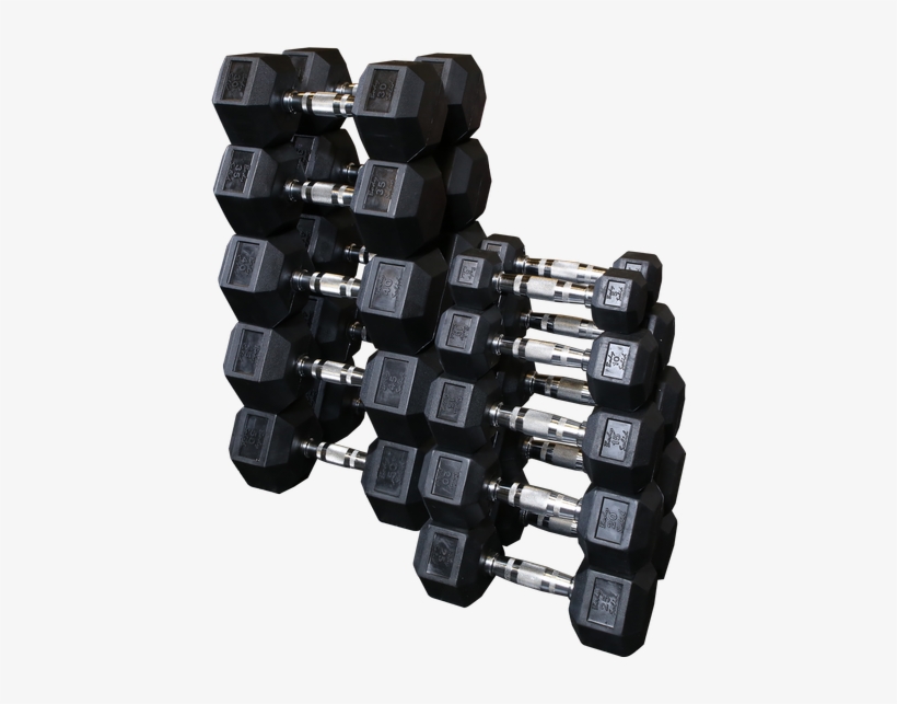 Sdrs550 Rubber Hex Dumbbell - Body Solid Rubber Dumbbell, transparent png download