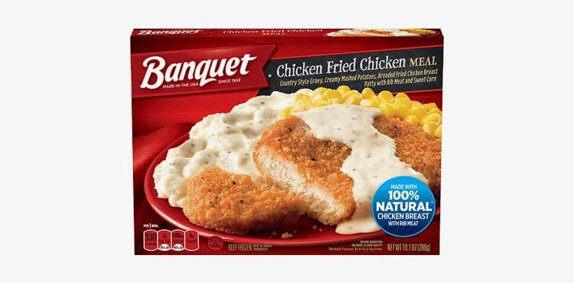 Chicken Fried Chicken Meal - Banquet Mac & Cheese - 8 Oz Box, transparent png download